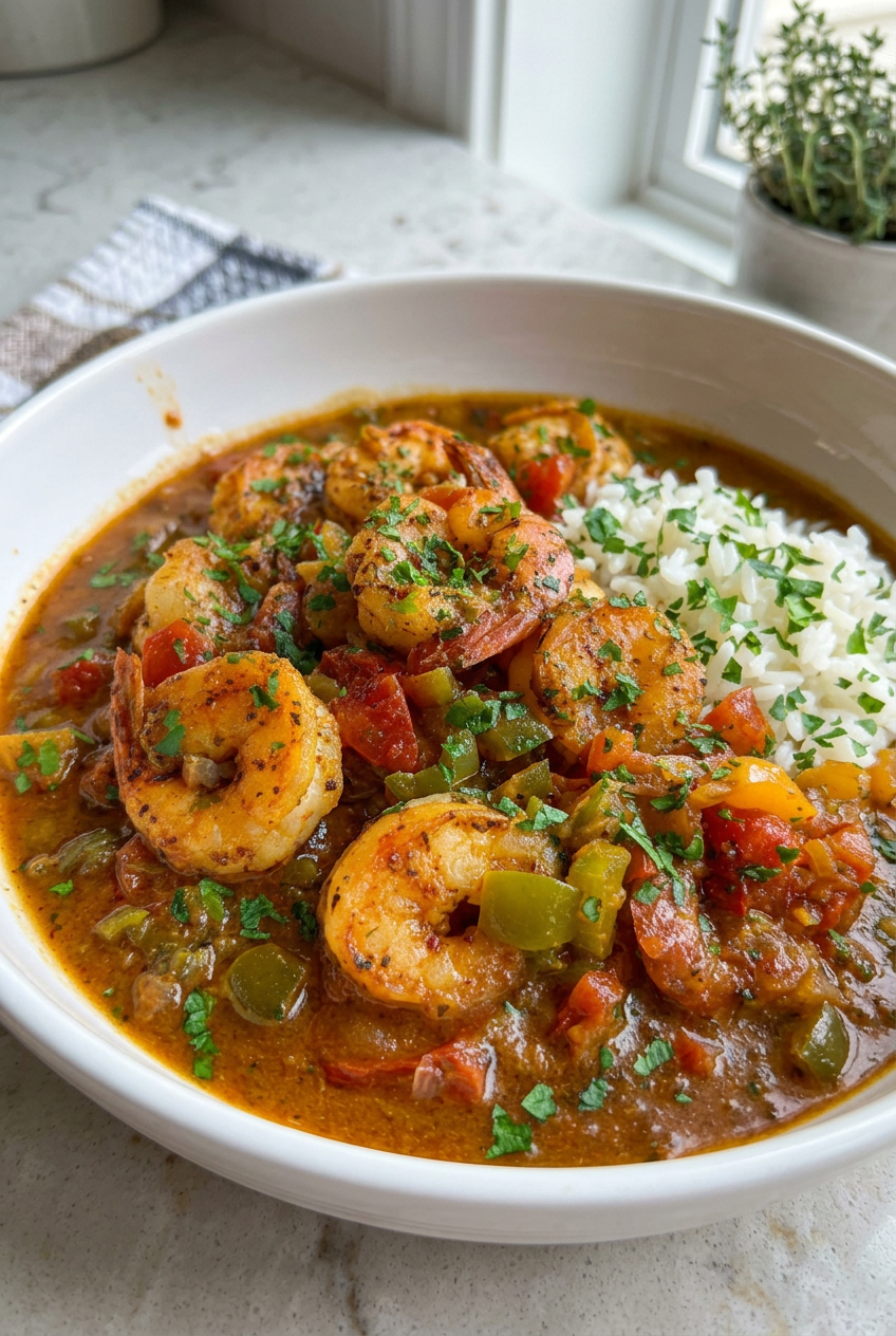 Easy Mardi Gras Shrimp Étouffée