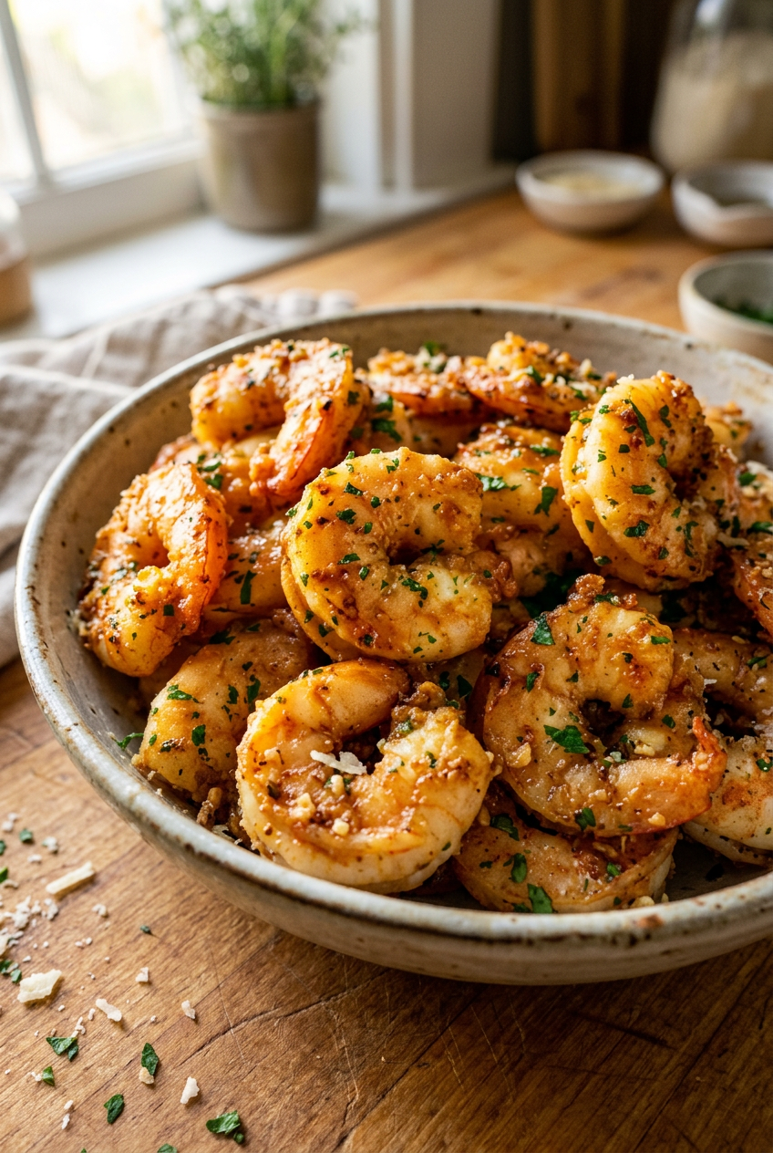 Garlic Parmesan Roasted Shrimp