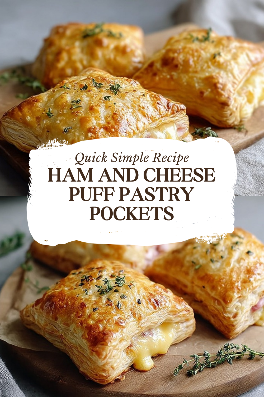 Ham And Cheese Puff Pastry Pockets