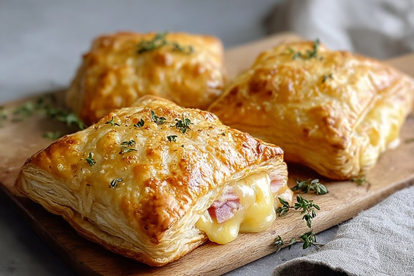 Ham And Cheese Puff Pastry Pockets