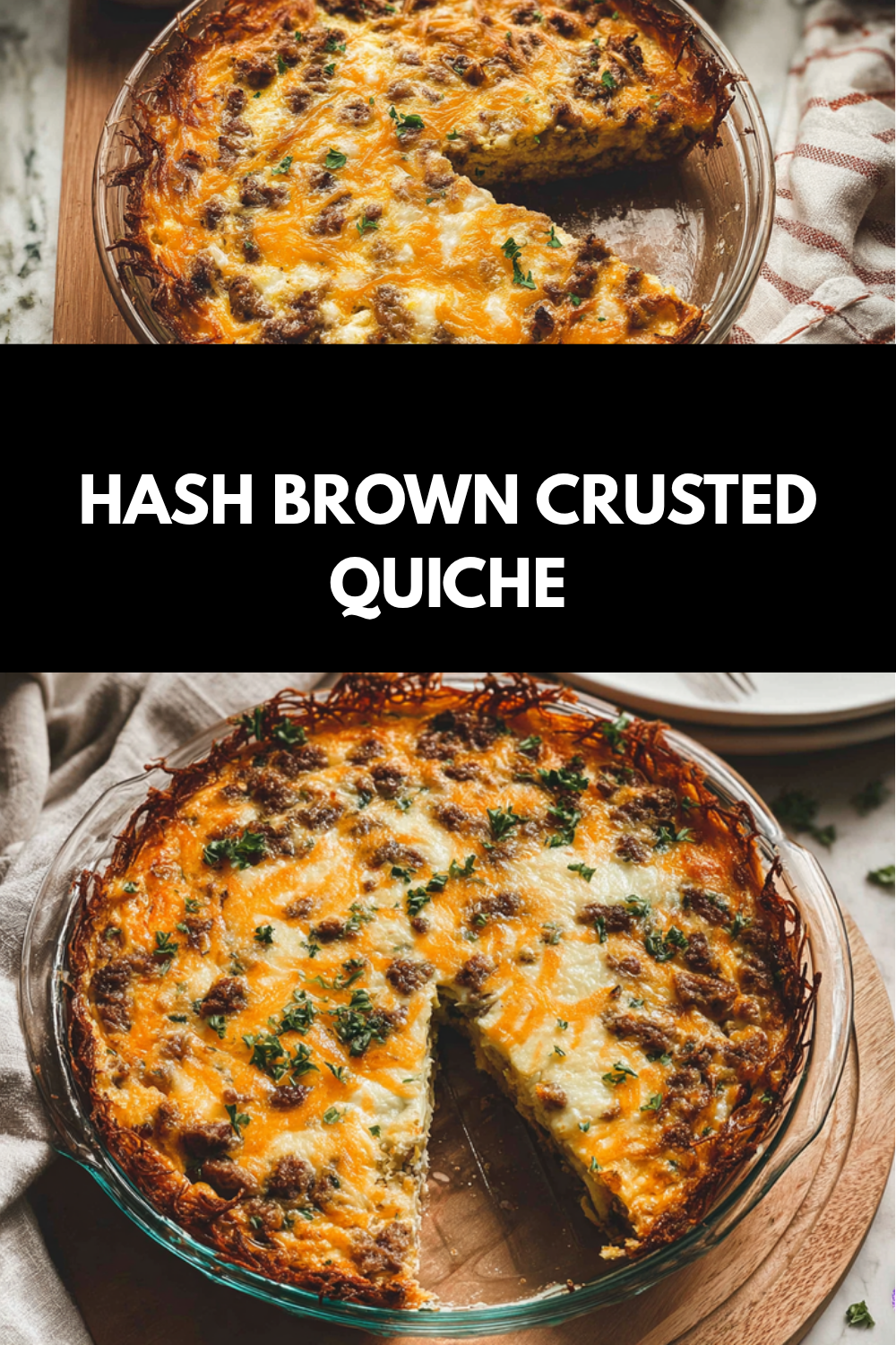 Hash Brown Crusted Quiche
