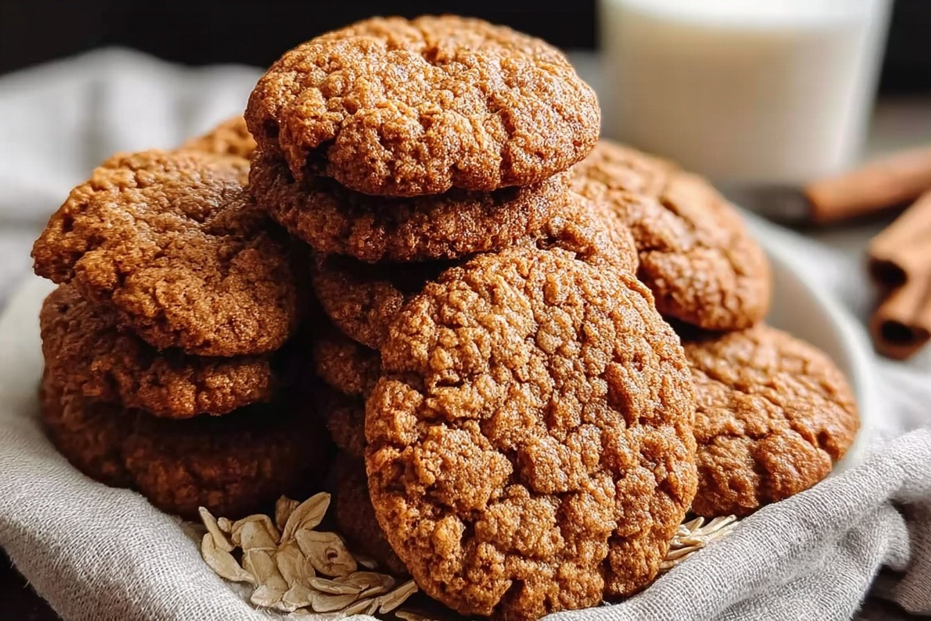 Healthy Gingerbread Oatmeal Cookies
