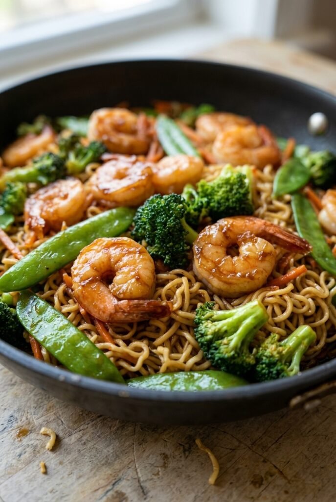 High Protein Shrimp Noodle Stir Fry Recipe 83.png