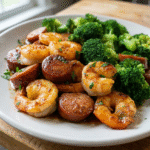 Honey Garlic Shrimp, Sausage, And Broccoli 94.png