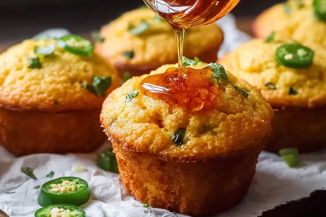 Honey Jalapeno Cornbread Muffins