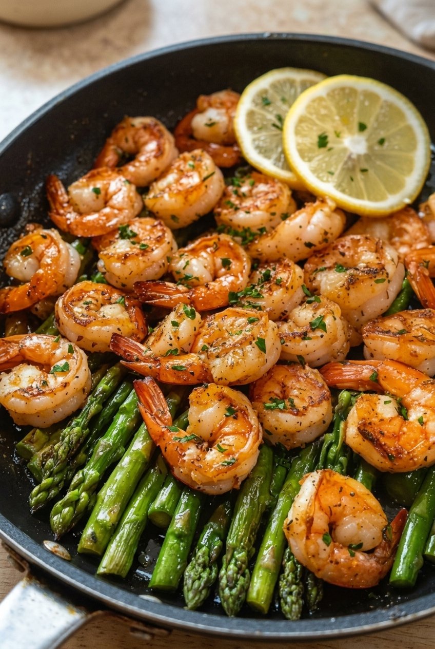 Lemon Garlic Shrimp And Asparagus