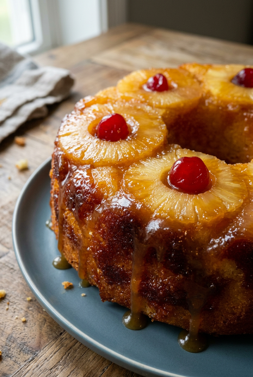 Pineapple Upside Down Bundt Cake