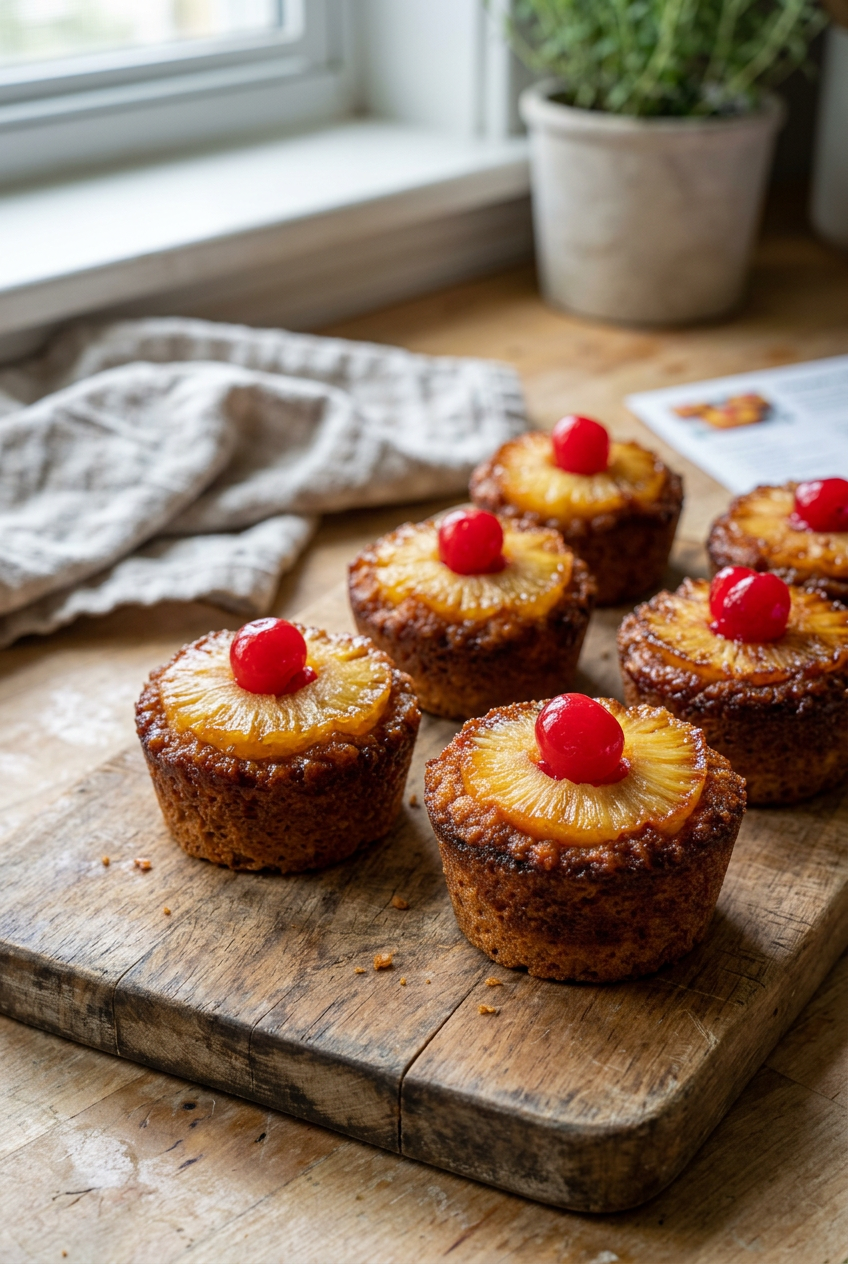 Pineapple Upside-Down Cupcakes Recipe