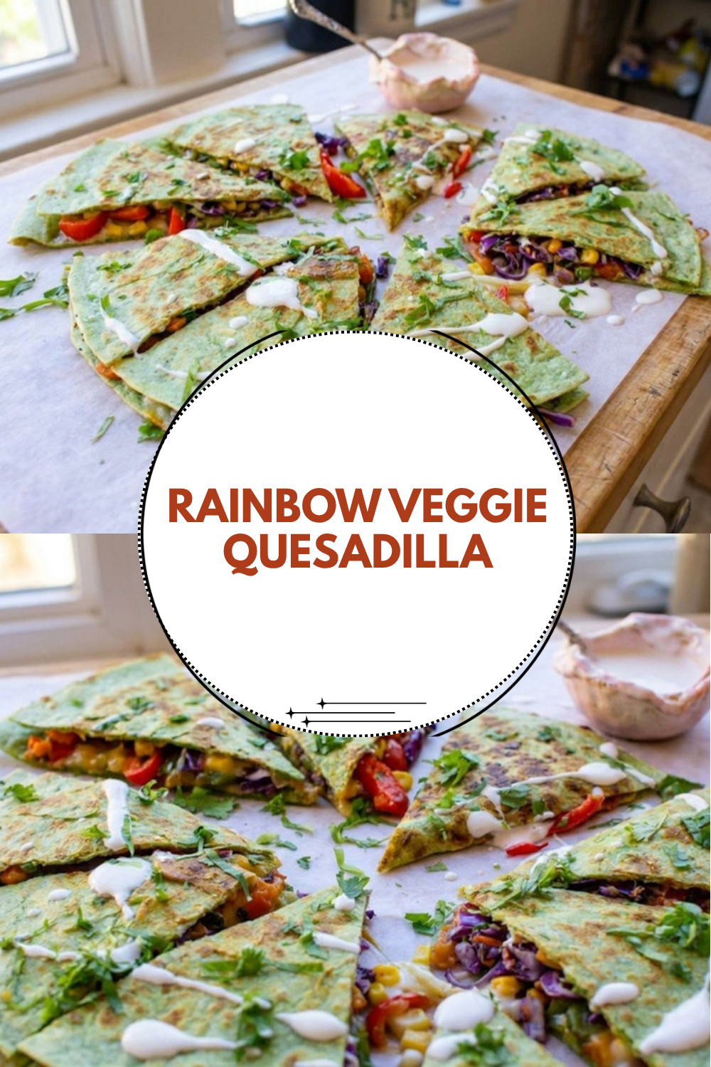 Rainbow Veggie Quesadilla
