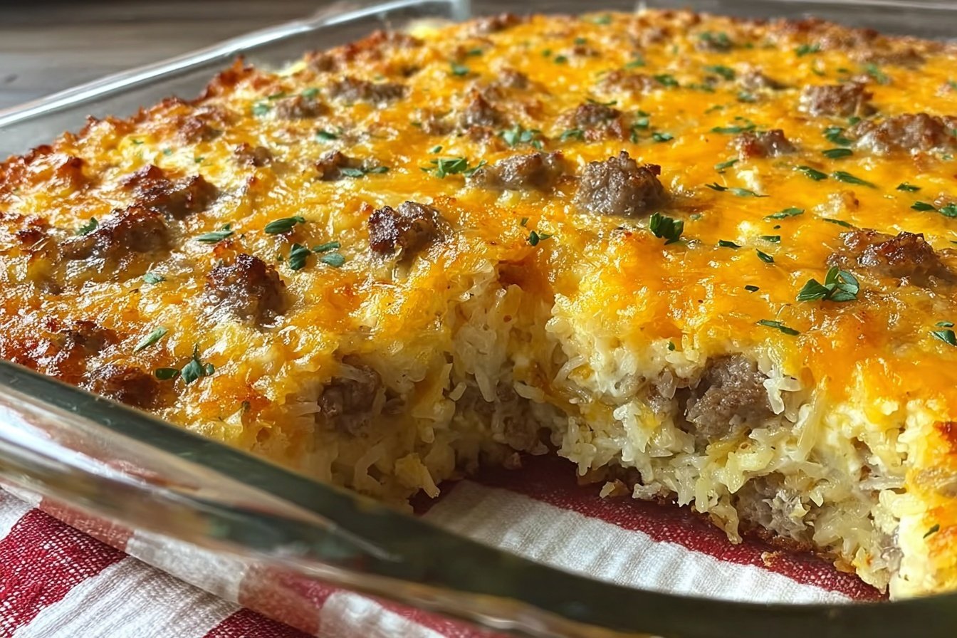 Sausage Hashbrown Breakfast Casserole