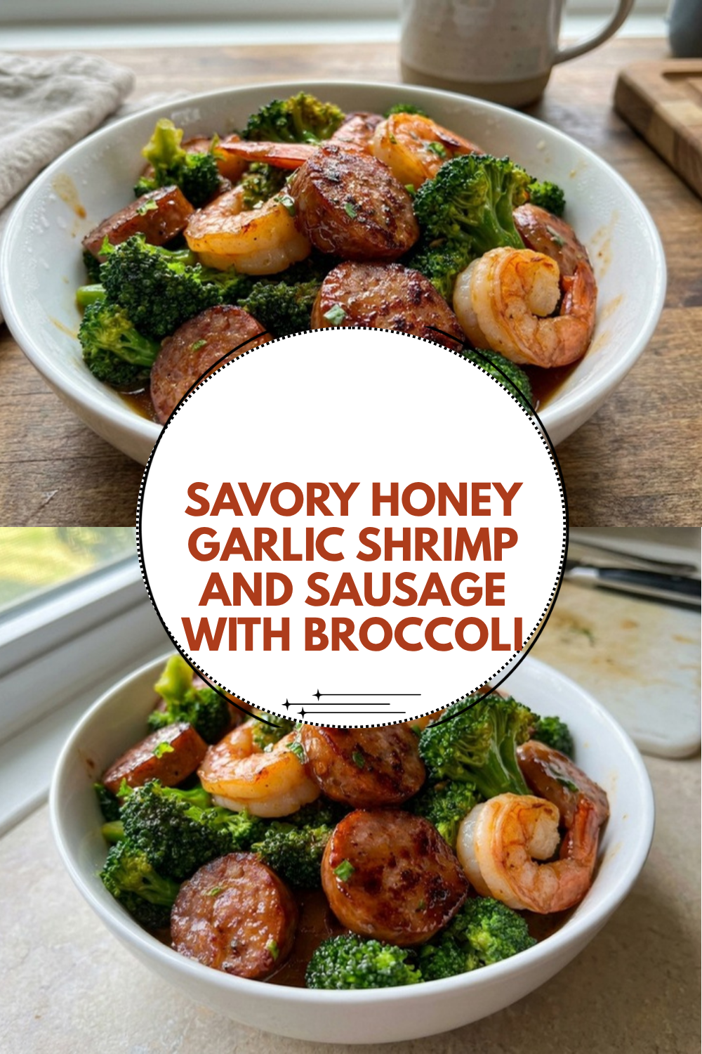 Savory Honey Garlic Shrimp And Sausage With Broccoli