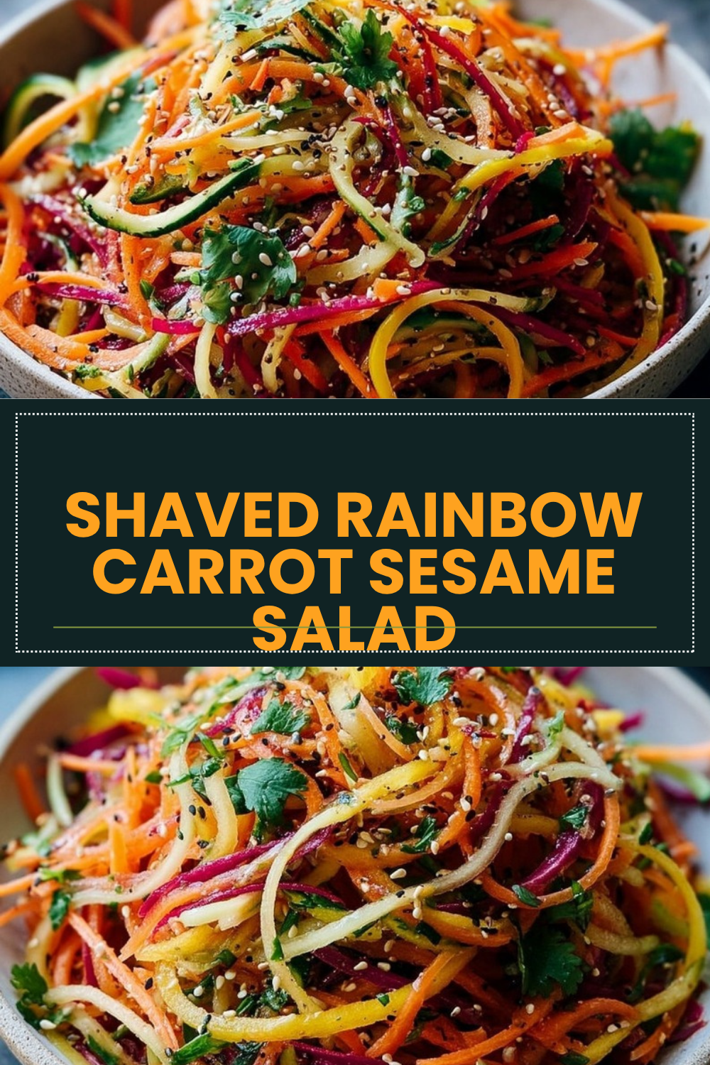 Shaved Rainbow Carrot Sesame Salad