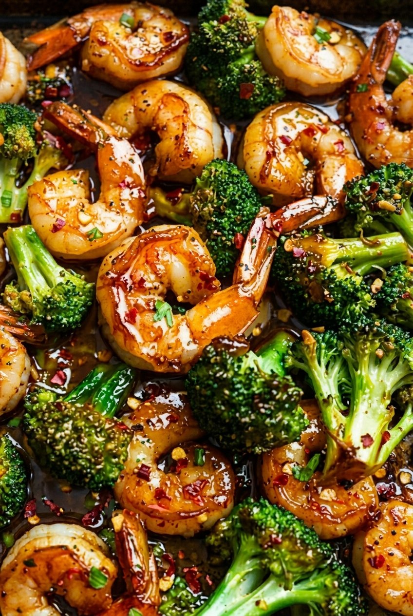 Sheet Pan Honey Garlic Shrimp And Broccoli