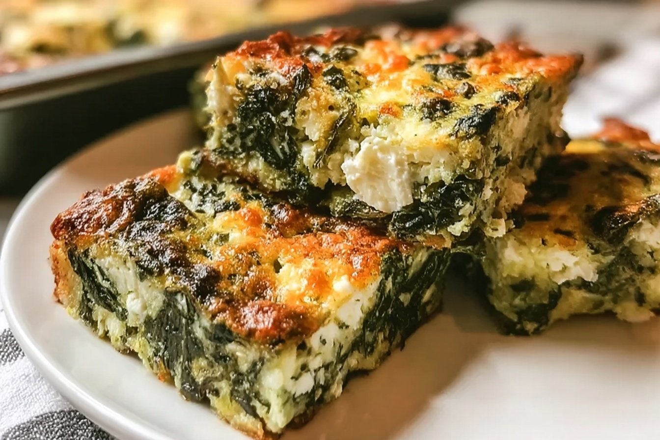 Spinach And Cheese Squares