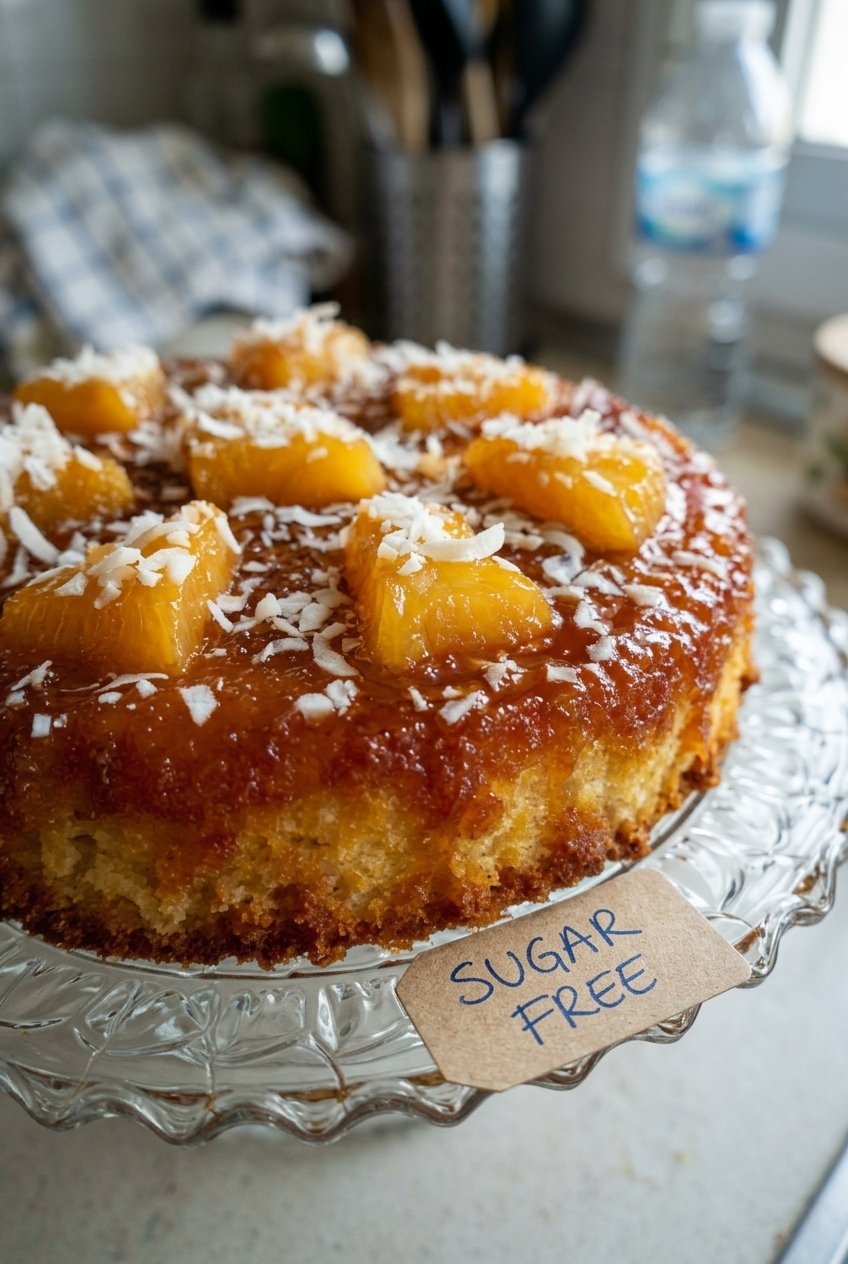 Sugar Free Pineapple Upside Down Cake