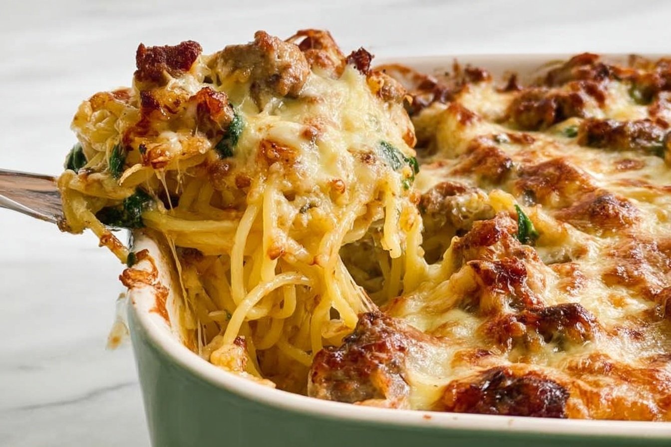 Tuscan Baked Spaghetti